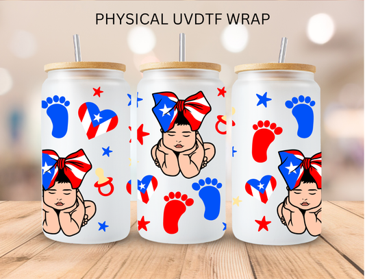 Puerto Rico Babies - 16 oz / 20 oz Libby UV DTF Wrap