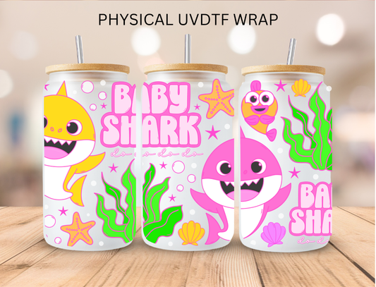 Baby Shark - 16 oz / 20 oz Libby UV DTF Wrap