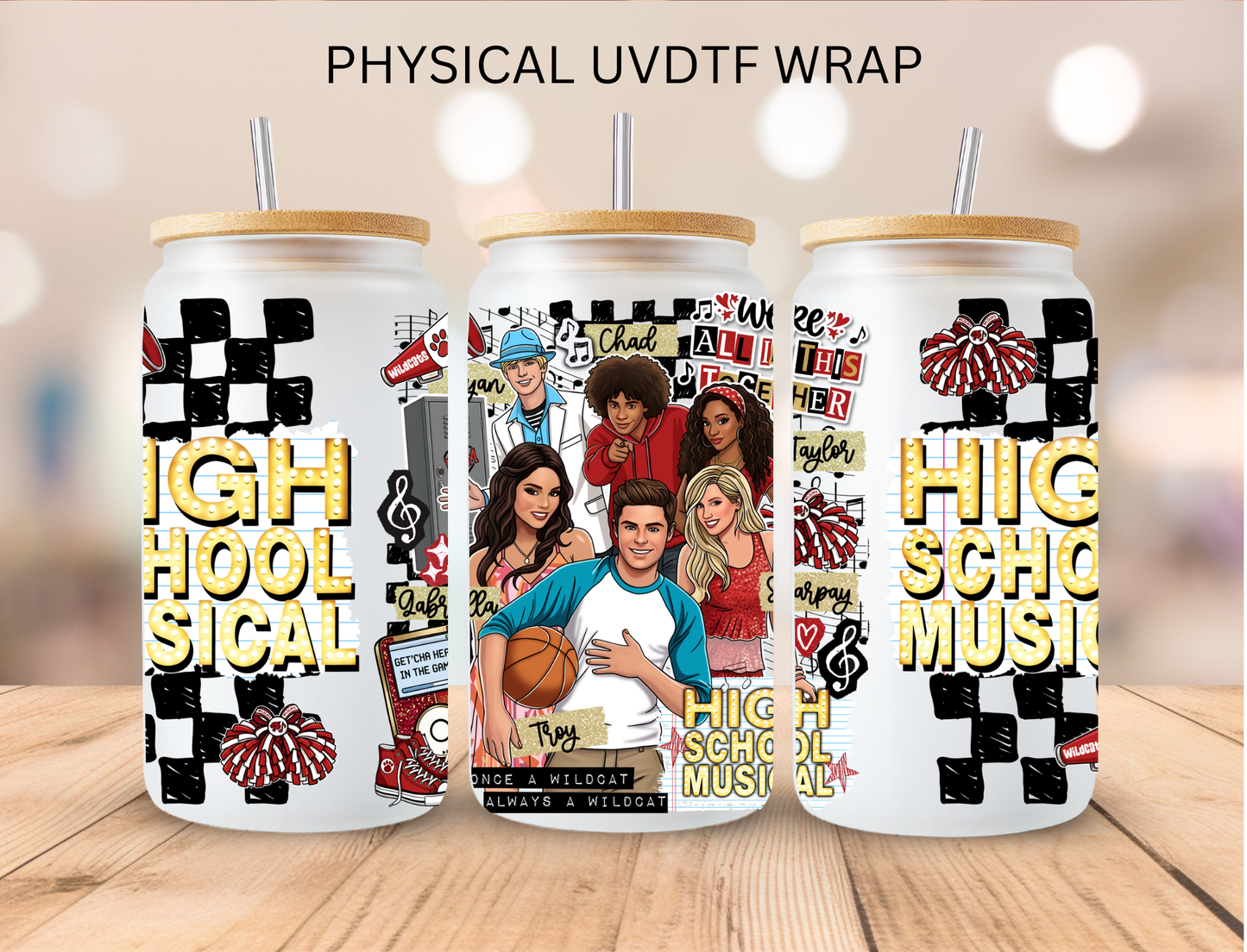 High School Musical - 16 oz / 20 oz Libby UV DTF Wrap