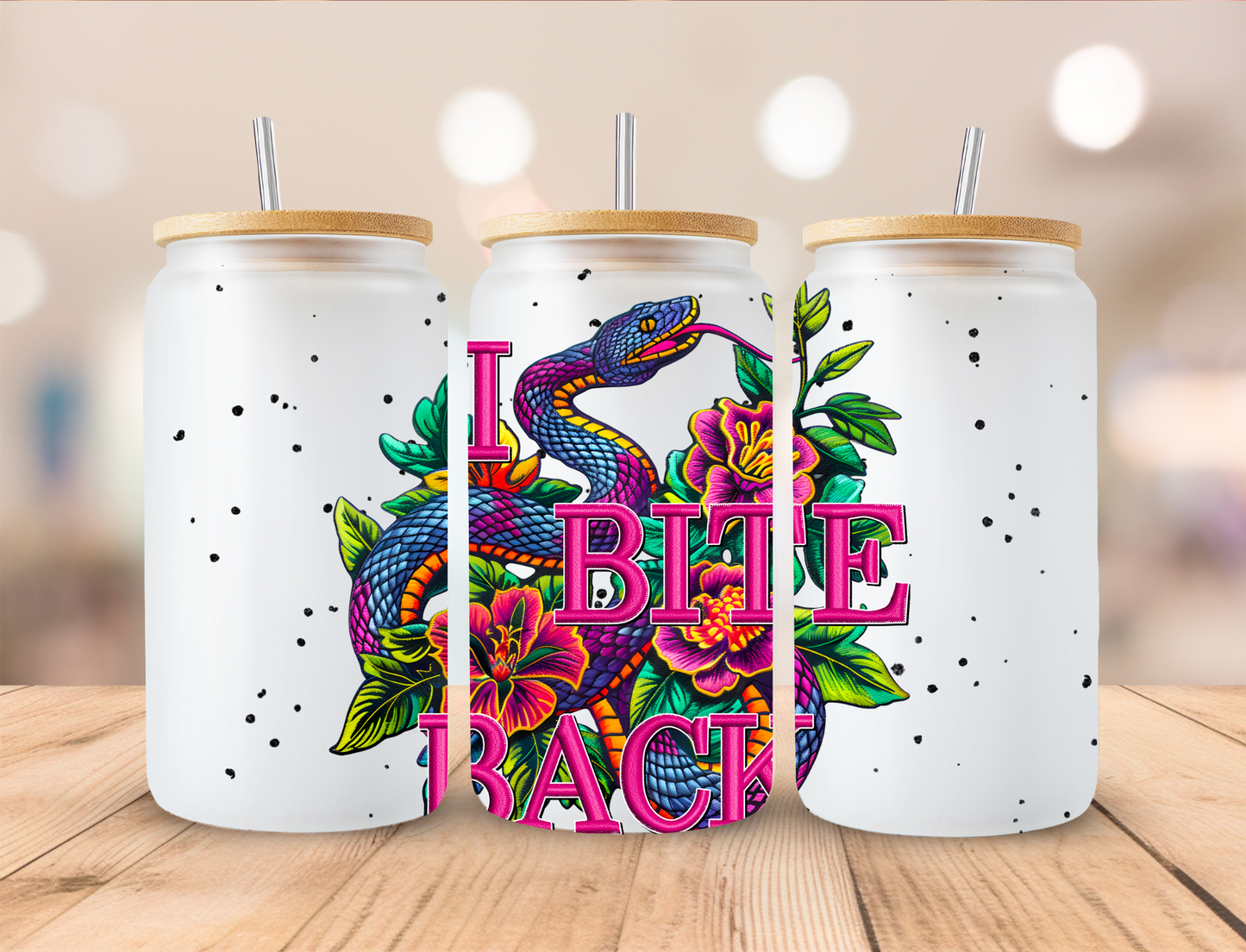 Copy of I Bite Back - 16 oz / 20 oz Libby UV DTF Wrap EEE EXCLUSIVVE DESIGN