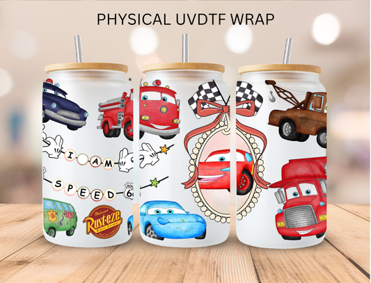 Cars Frame - 16 oz / 20 oz Libby UV DTF Wrap