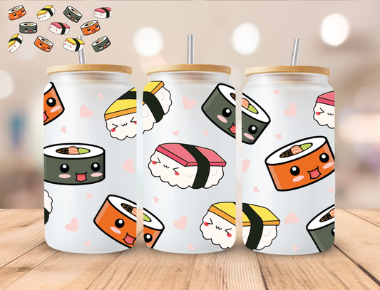 Sushi - 16 oz / 20 oz Libby UV DTF Wrap