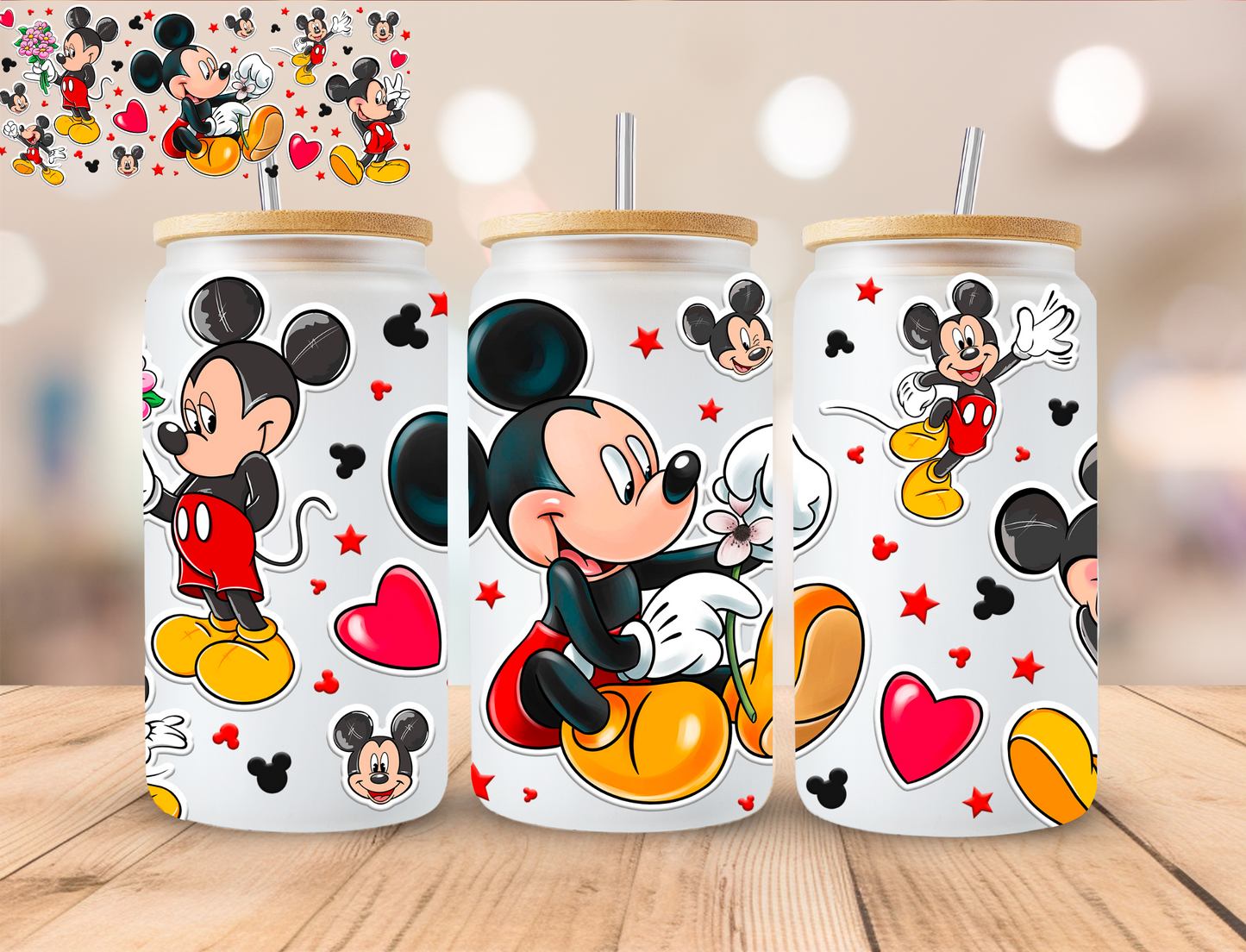 Boy Mouse - 16 oz / 20 oz Libby UV DTF Wrap