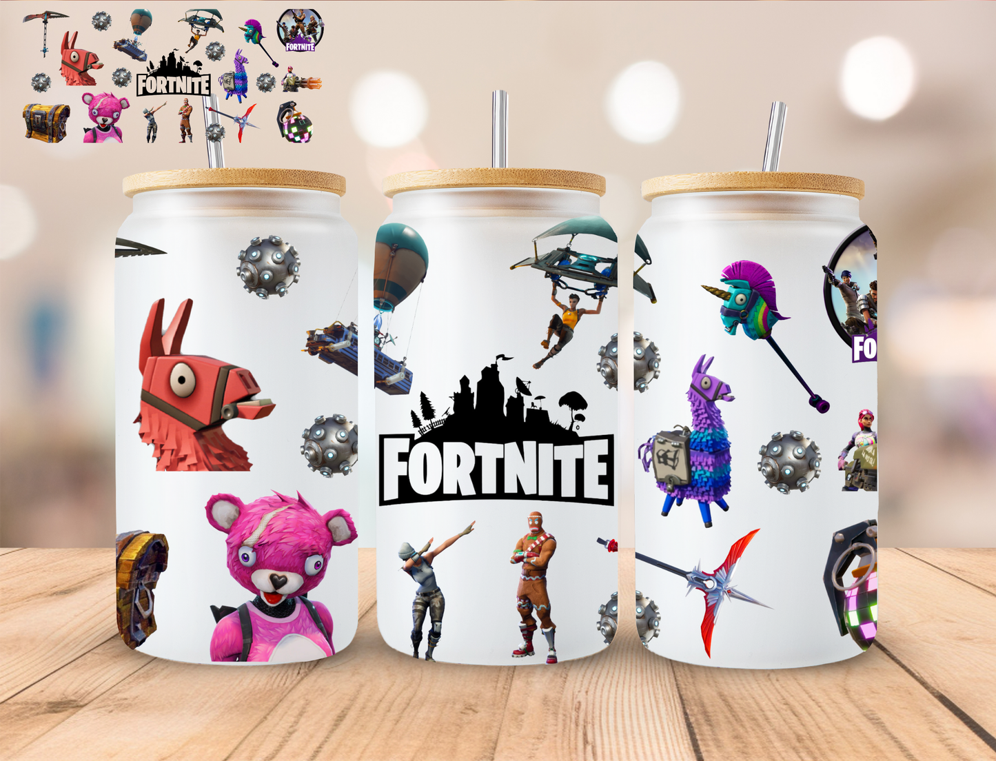 Fighting Game - 16 oz / 20 oz Libby UV DTF Wrap