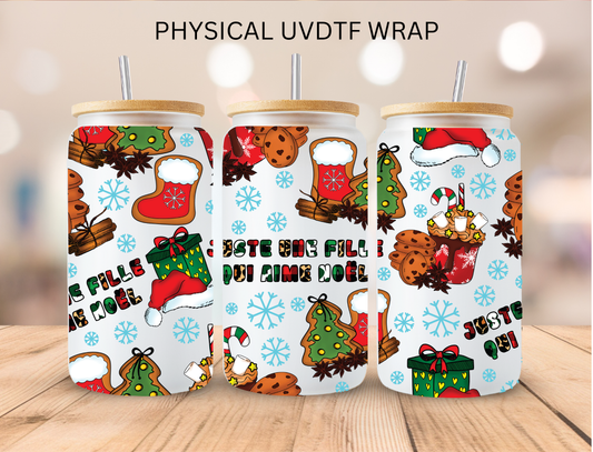 Christmas Spanish Cookies - 16 oz / 20 oz Libby UV DTF Wrap