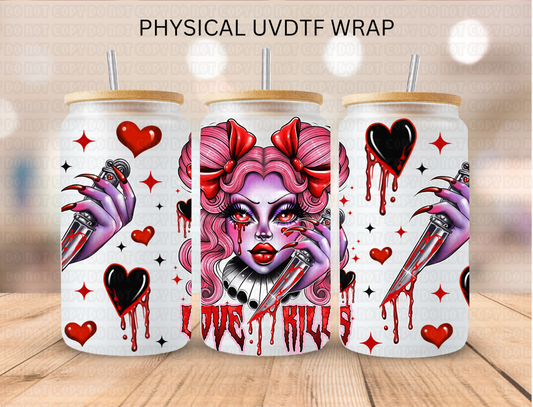 Valentines Love Ki**s - 16 oz / 20 oz Libby UV DTF Wrap