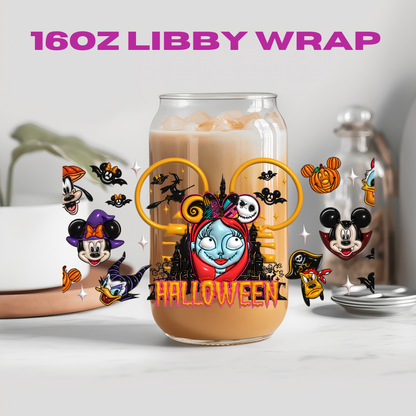 Halloween Princess Bubble Collection - 16 oz / 20 oz Libby UV DTF Wrap