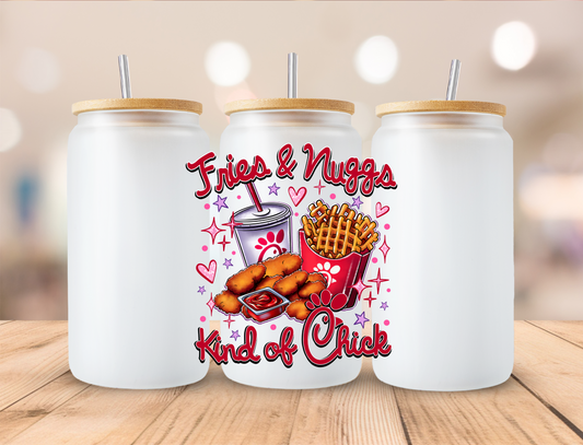 Valentines Fries and Nuggs Kind Of Chick - UVDTF Decals EXCLUSIVE DESIGN