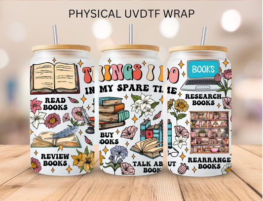 Bookish Things I Do - 16 oz / 20 oz Libby UV DTF Wrap
