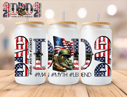 Dad Army - 16 oz / 20 oz Libby UV DTF Wrap