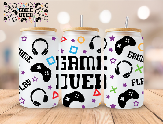 Game Over - 16 oz / 20 oz Libby UV DTF Wrap