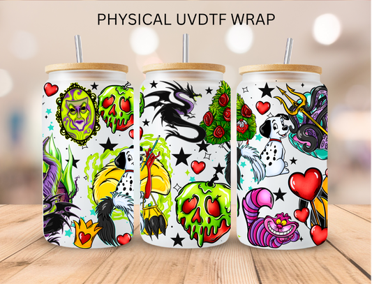 Halloween Princess Villains - 16 oz / 20 oz Libby UV DTF Wrap