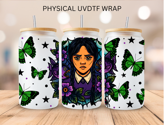 Halloween Goth Girl - 16 oz / 20 oz Libby UV DTF Wrap