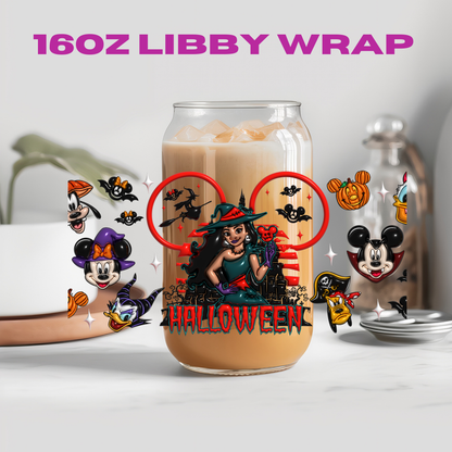 Halloween Princess Bubble Collection - 16 oz / 20 oz Libby UV DTF Wrap