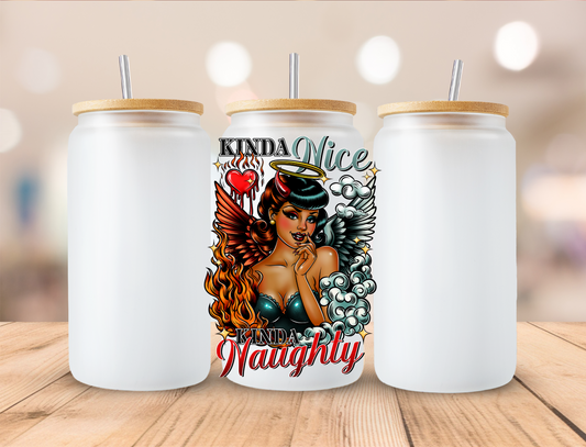 African American Kinda Nice Kinda Naughty - UVDTF Decals EXCLUSIVE DESIGN