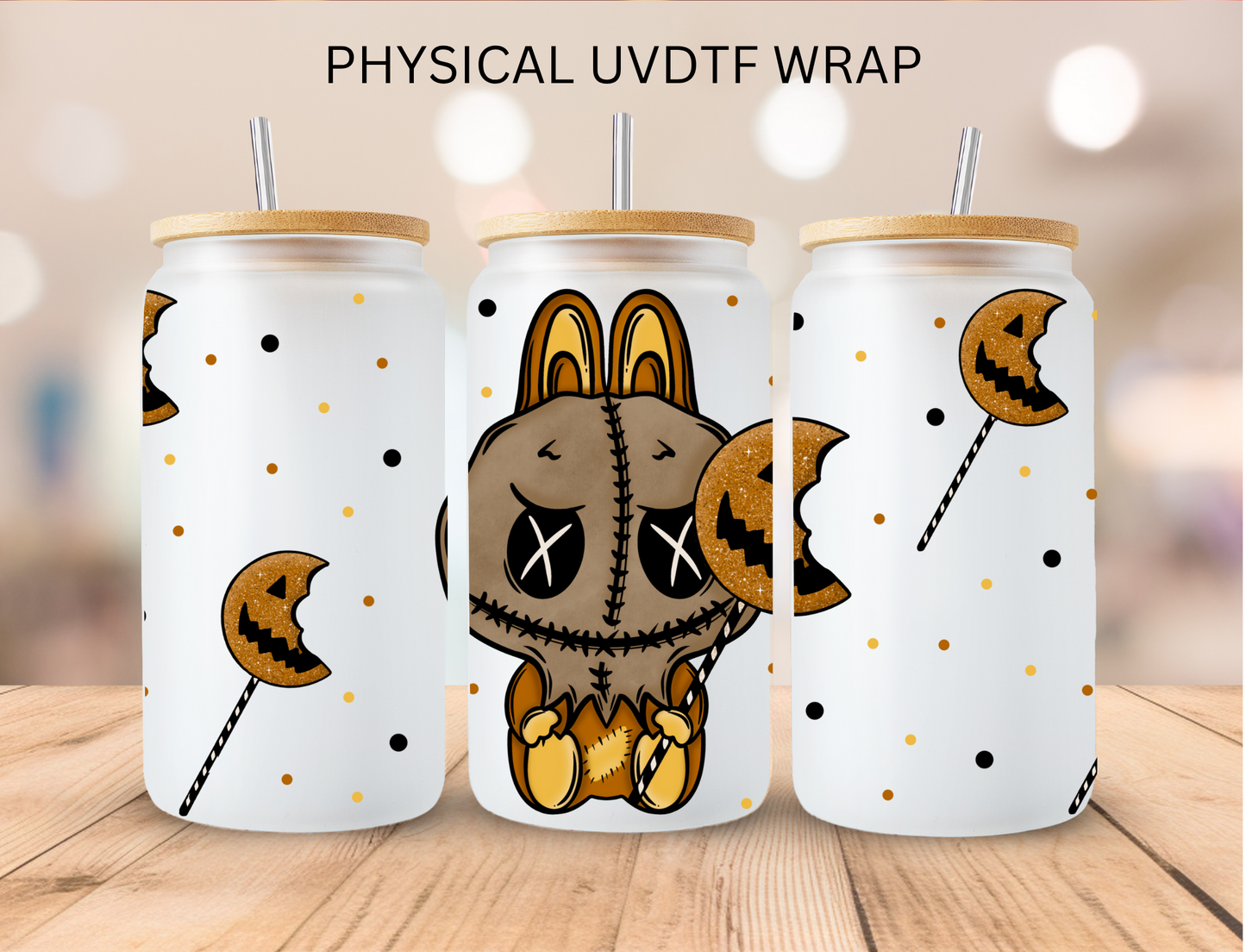 Halloween Bubu Horror Character - 16 oz / 20 oz Libby UV DTF Wrap
