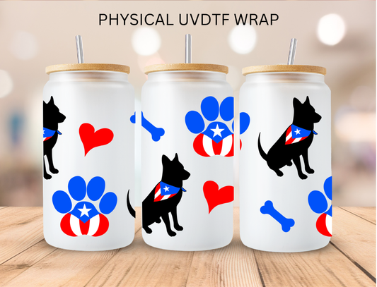 Puerto Rico Dogs - 16 oz / 20 oz Libby UV DTF Wrap