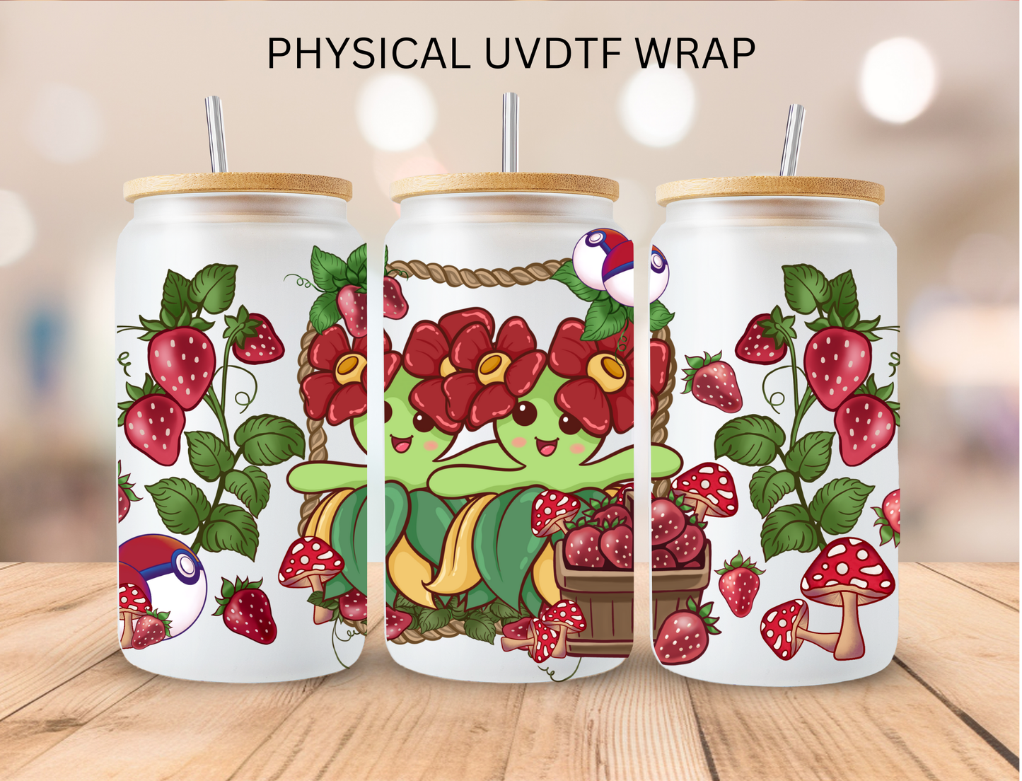 Floral Poke Creature - 16 oz / 20 oz Libby UV DTF