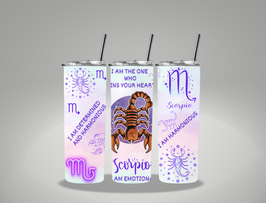 Scorpio (2) - 20oz Skinny Tumbler / 25 Oz Glass Tumbler Wrap EXCLUSIVE