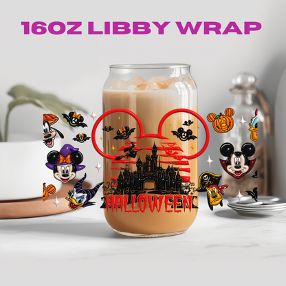 Halloween Princess Bubble Collection - 16 oz / 20 oz Libby UV DTF Wrap