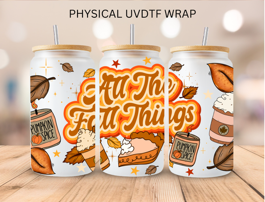 All The Fall Things - 16 oz / 20 oz Libby UV DTF Wrap
