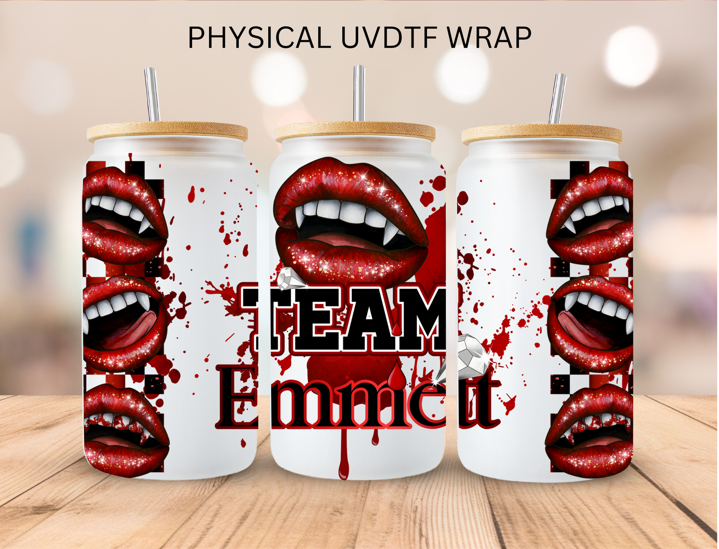 Vampire Team Emmett - 16 oz / 20 oz Libby UV DTF Wrap