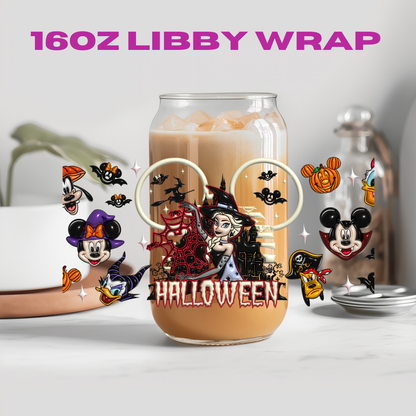 Halloween Princess Bubble Collection - 16 oz / 20 oz Libby UV DTF Wrap