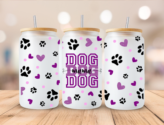 Purple Dog Mom - 16oz Libby UV DTF Wrap