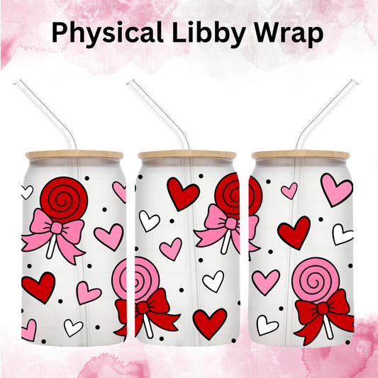 Valentines Lollipops - 16 oz / 20 oz Libby UV DTF