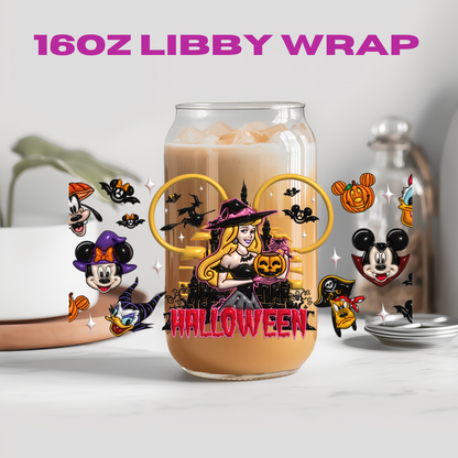 Halloween Princess Bubble Collection - 16 oz / 20 oz Libby UV DTF Wrap