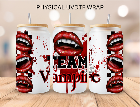 Vampire Team Vampire - 16 oz / 20 oz Libby UV DTF Wrap