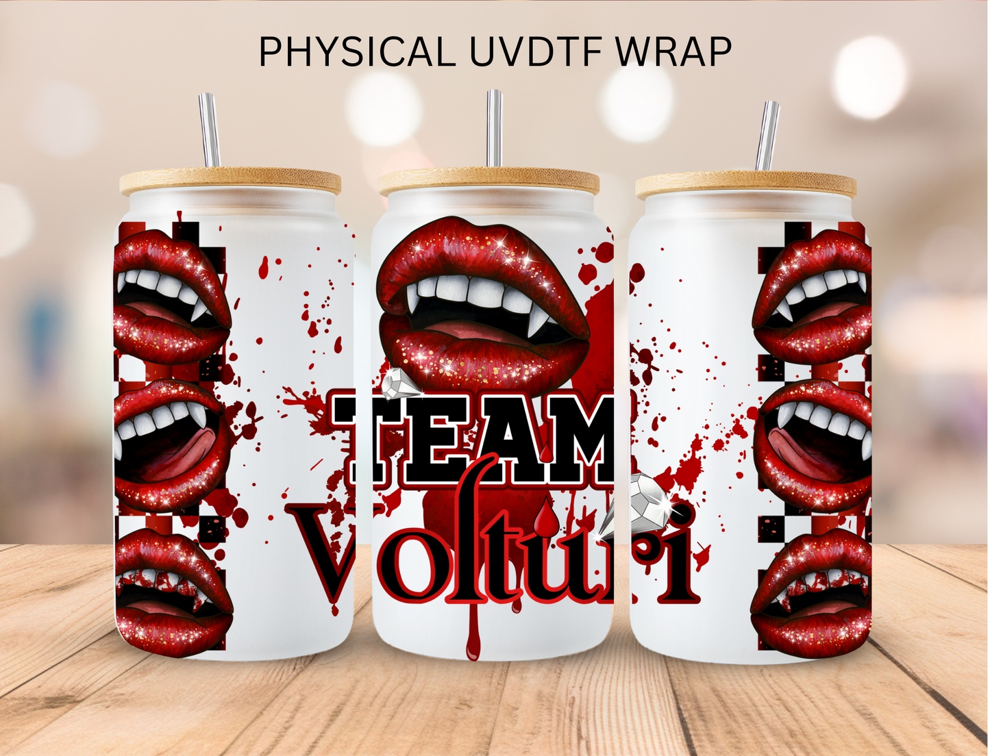 Vampire Team Volturi - 16 oz / 20 oz Libby UV DTF Wrap