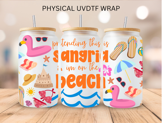 Beachy Sangria - 16 oz / 20 oz Libby UV DTF Wrap