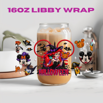 Halloween Princess Bubble Collection - 16 oz / 20 oz Libby UV DTF Wrap