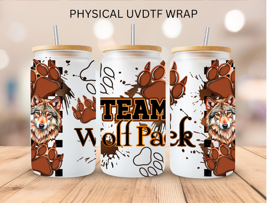 Vampire Team Wolf Pack - 16 oz / 20 oz Libby UV DTF Wrap