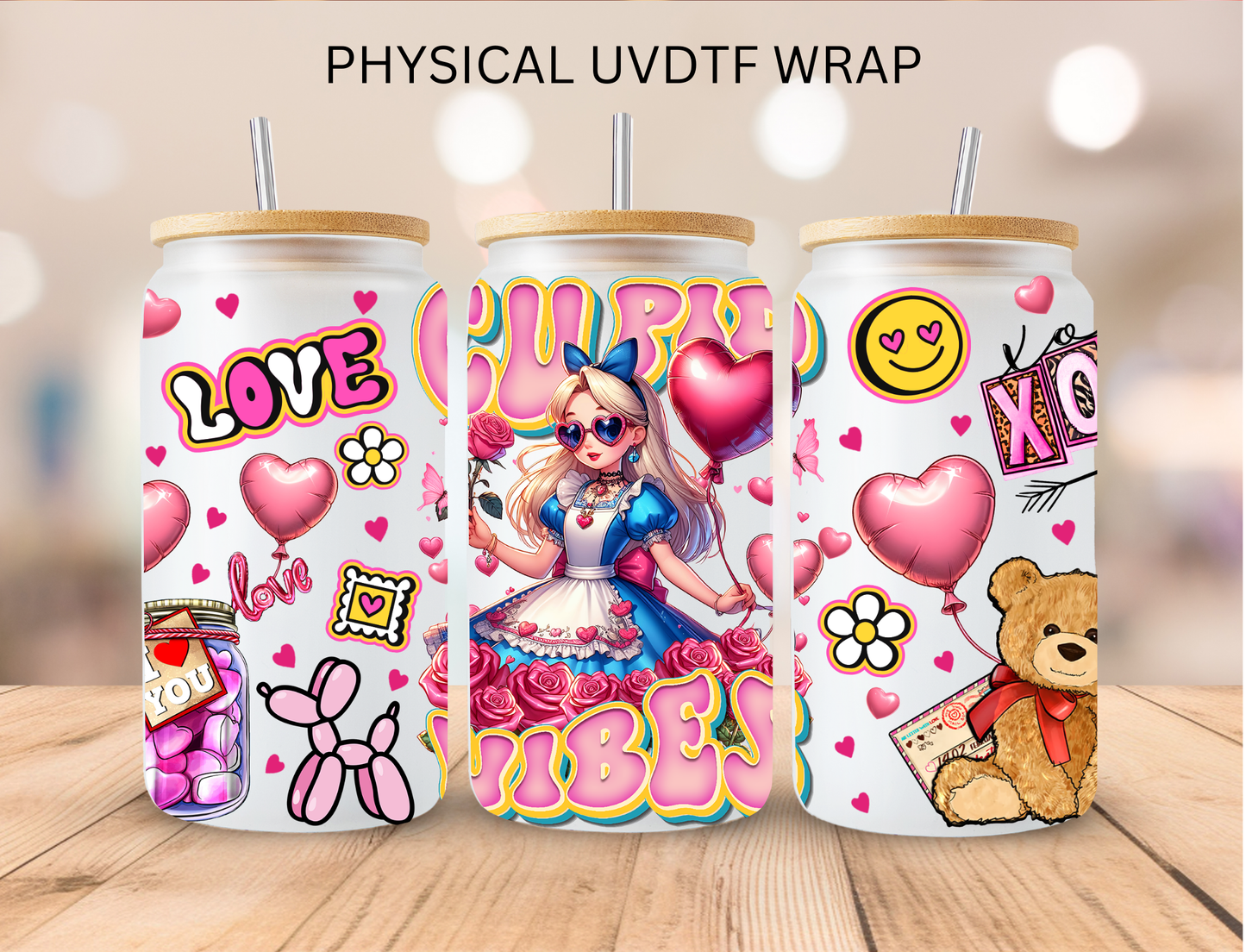 Valentines Cupid Vibes Wonderland - 16 oz / 20 oz Libby UV DTF