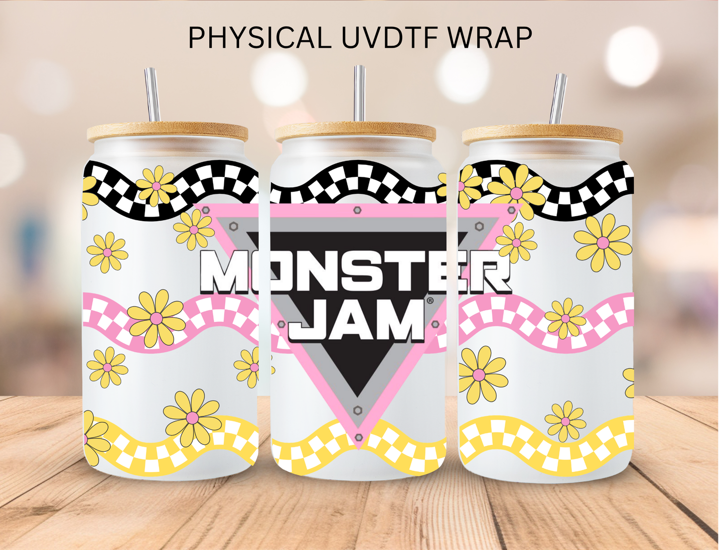 Monster Jam (2) - 16 oz / 20 oz Libby UV DTF Wrap