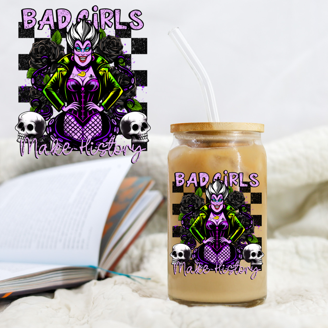 Bad Girl's Collection Checkered Sea Villain - UV DTF Libby Decal CSTAGE EXCLUSIVE
