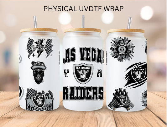 Raiders NFL Team - 16 oz / 20 oz Libby UV DTF Wrap