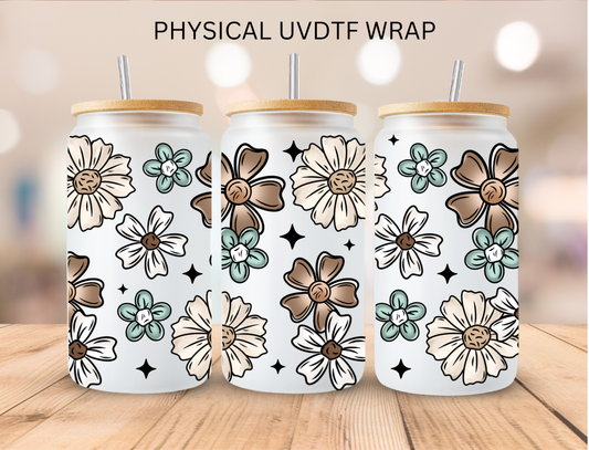 Floral - 16 oz / 20 oz Libby UV DTF Wrap