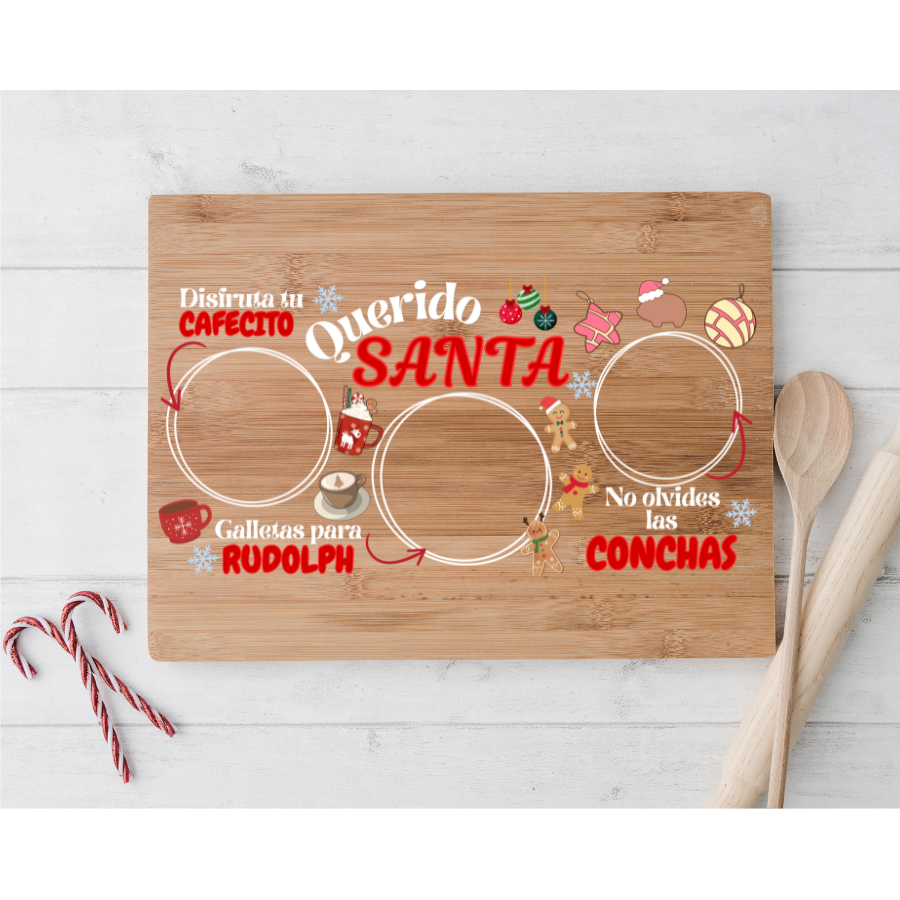 UV DTF Querido Santa Trays Decal Multiple Sizes Dear Santa