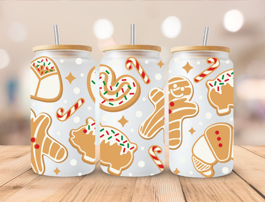 Christmas Gingerbread - 16 oz Libby UV DTF Wrap