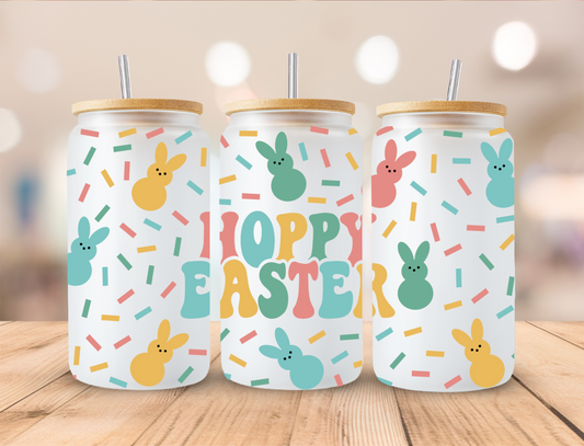 Sprinkled Hoppy Easter - 16 oz / 20 oz Libby UV DTF Wrap RTS