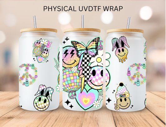 Easter Pastel Retro Bolt - 16 oz / 20 oz Libby UV DTF