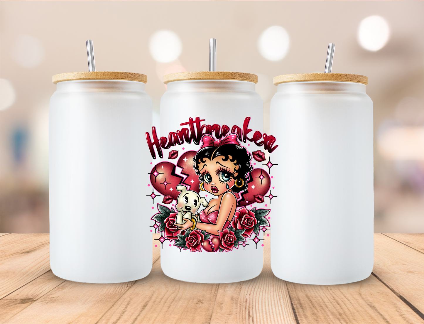 Valentines Betty Heartbreaker - UVDTF Decals EXCLUSIVE DESIGN