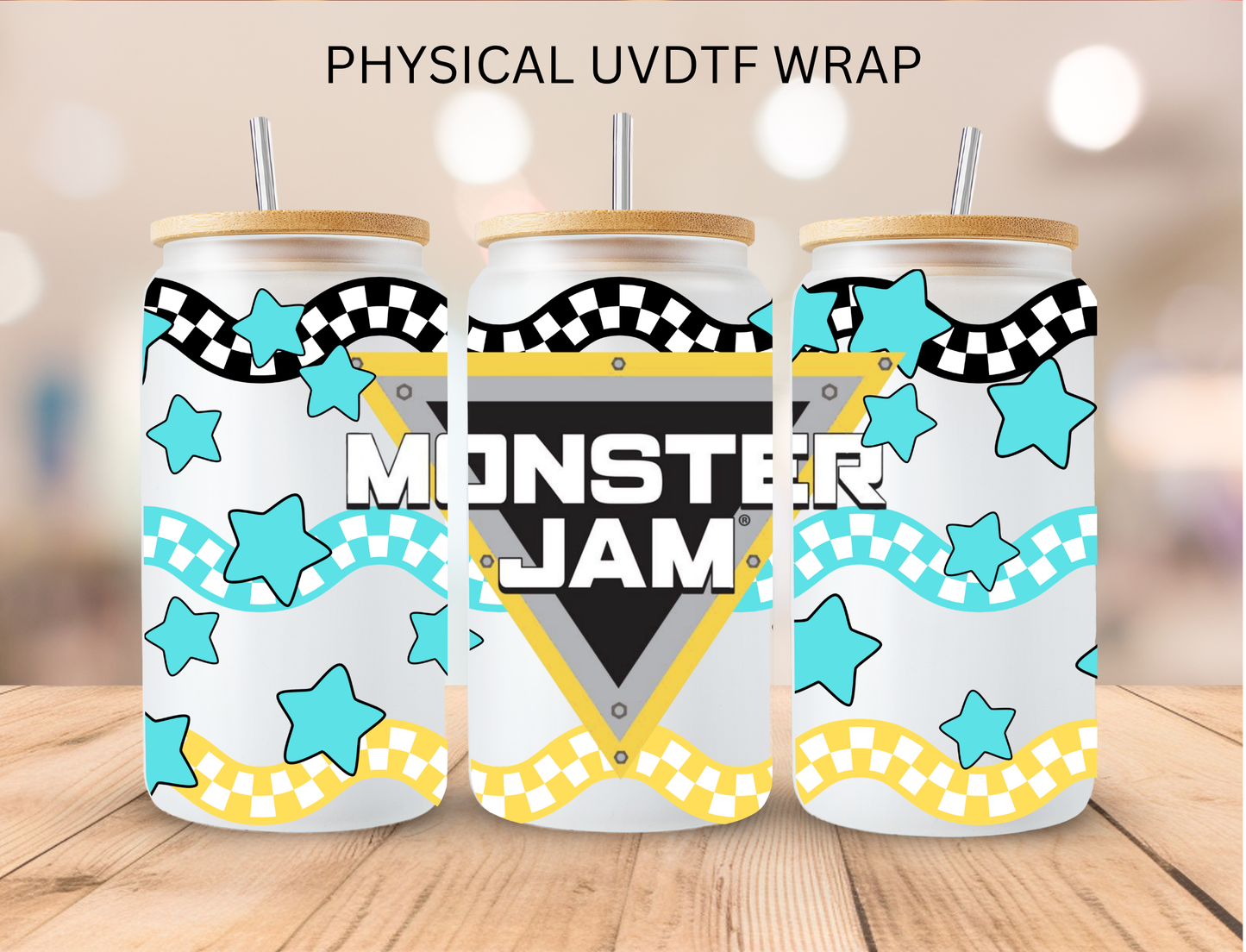 Monster Jam (3) - 16 oz / 20 oz Libby UV DTF Wrap
