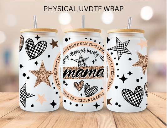 Checkered  Mama - 16 oz / 20 oz Libby UV DTF