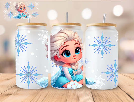 Baby Ice Princess - 16 oz / 20 oz Libby UV DTF Wrap