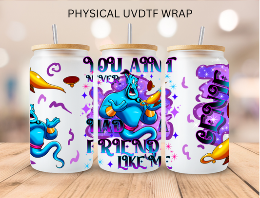 Blue Genie In Bottle - 16 oz / 20 oz Libby UV DTF Wrap