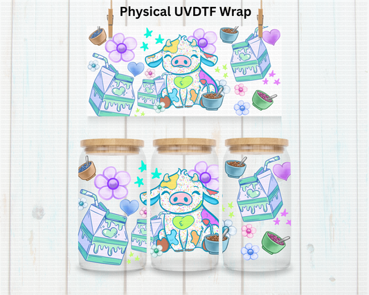 Ombre Milk And Cereal Cow - 16 oz / 20 oz Libby UV DTF